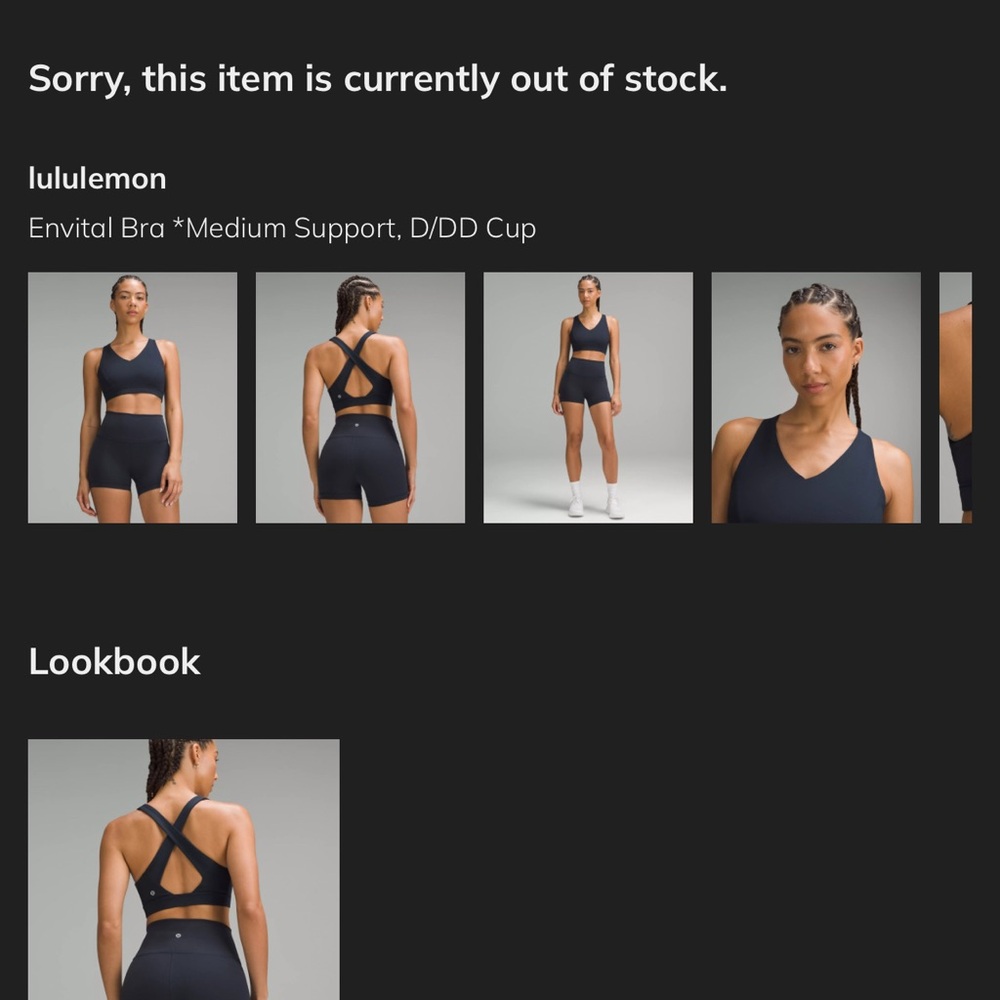 lululemon athletica Navy Sports Bra - Medium Support